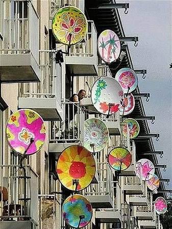 art on satellite dish